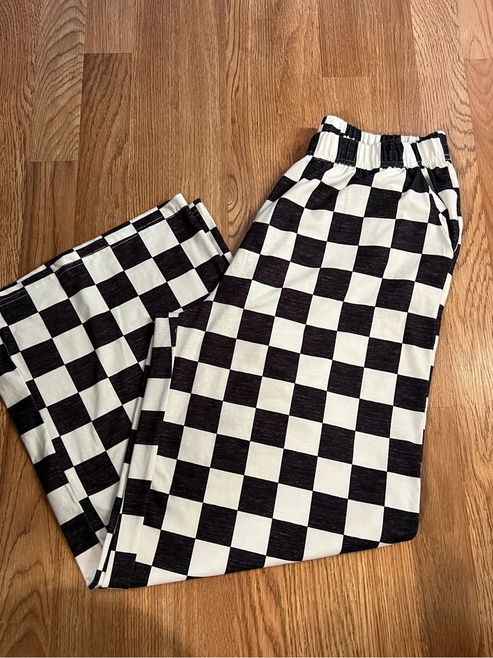 Black and White Checkerboard Pants